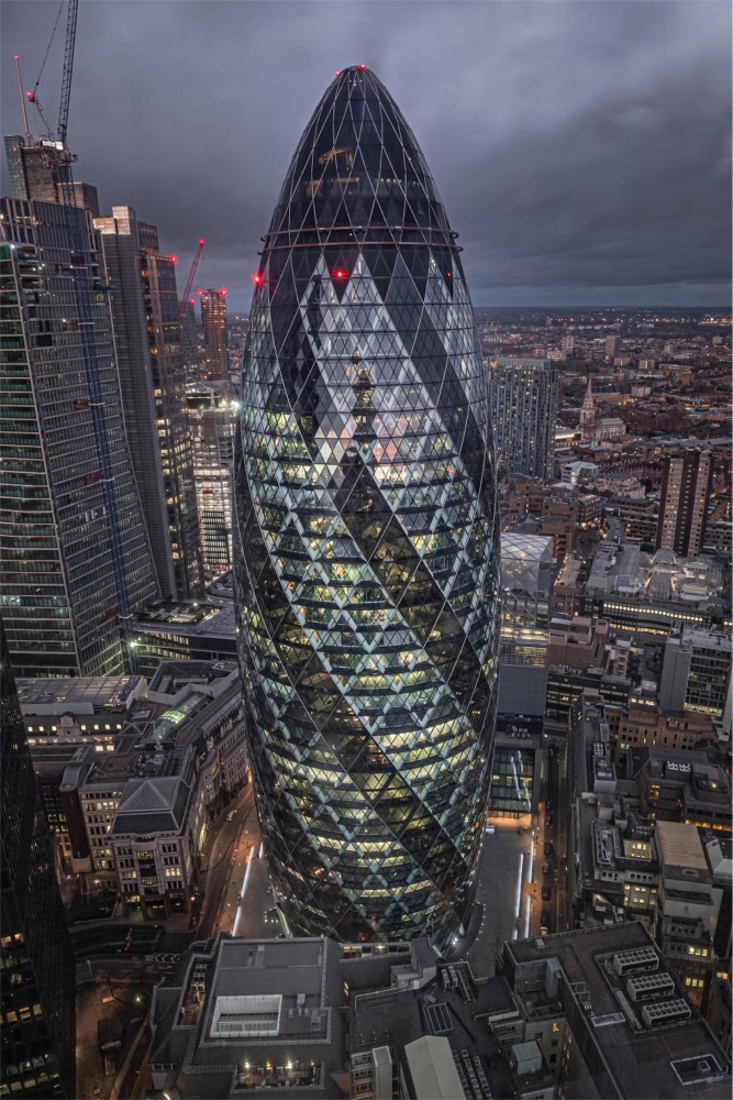 30 St Mary Axe aka The Gherkin, London, England, UK.