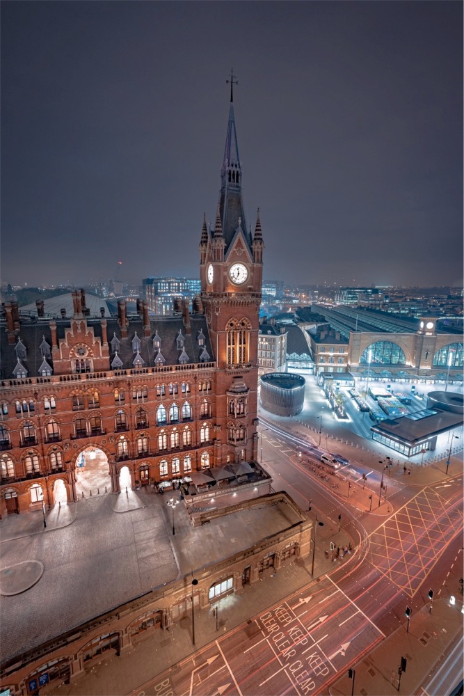 St. Pancras Renaissance Hotel & St. Pancras Railway Station, London, England.