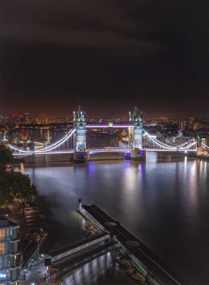 Tower Bridge from Sugar Quay, 1 Water Lane Apartments, London, England, UK.