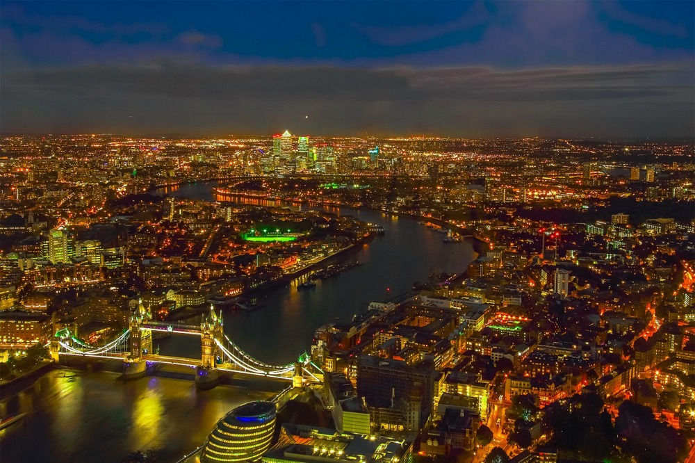 London Cityscape Panorama, England, UK.