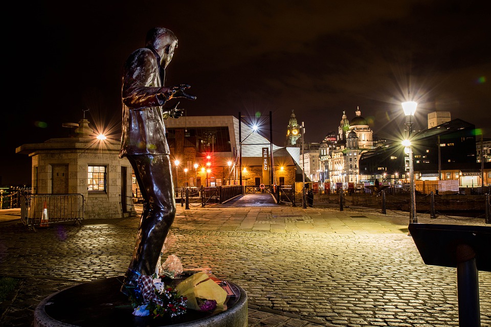 Billy Fury statue, The Royal Albert Dock, Liverpool, England, UK, United Kingdom